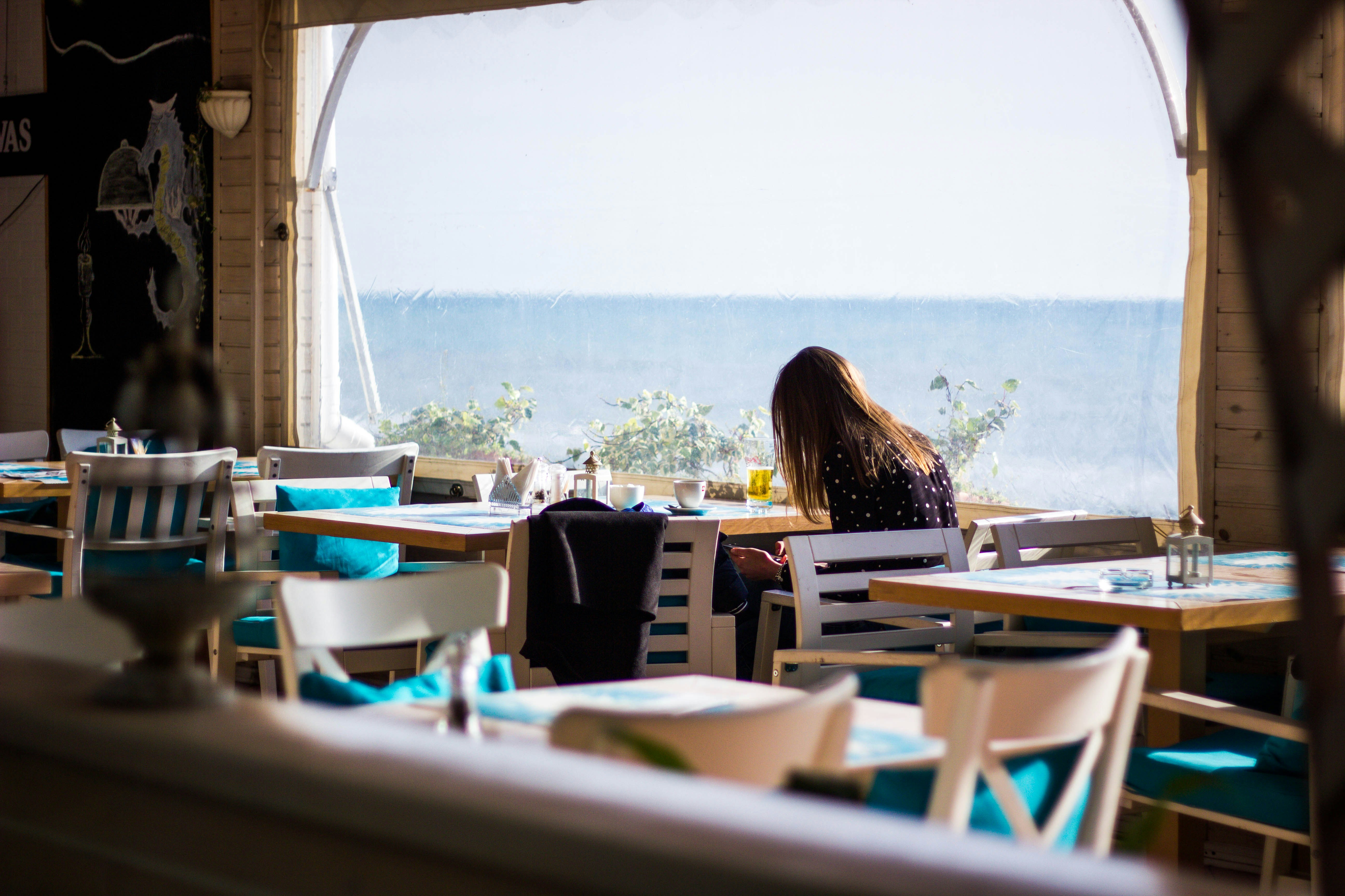 Linger Barcelona — a seaside room looking out to the Mediterranean